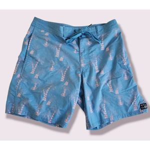 RVCA Eastern Board Shorts Size 30 Short Length Palm Tree Swim Trunks Surf Beach